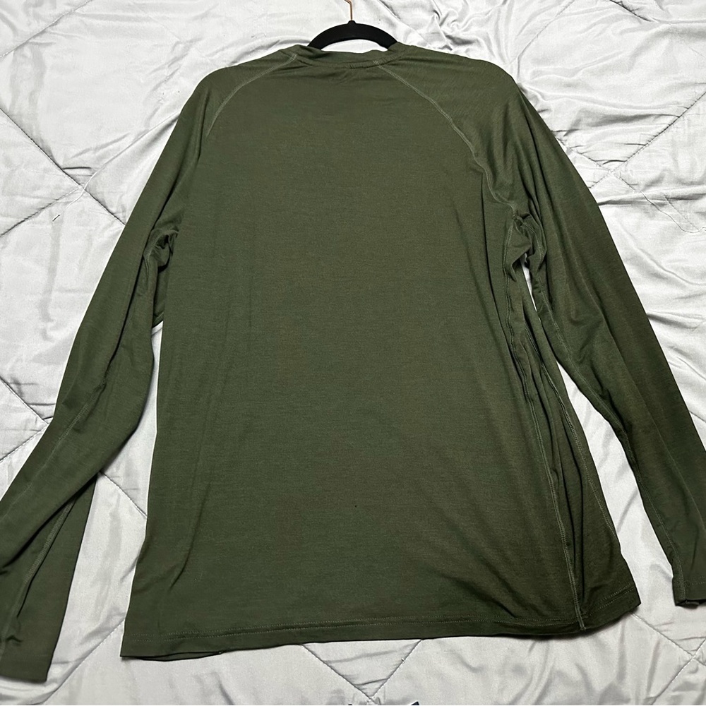 Reebok Men's Forest Green Long Sleeve Tee